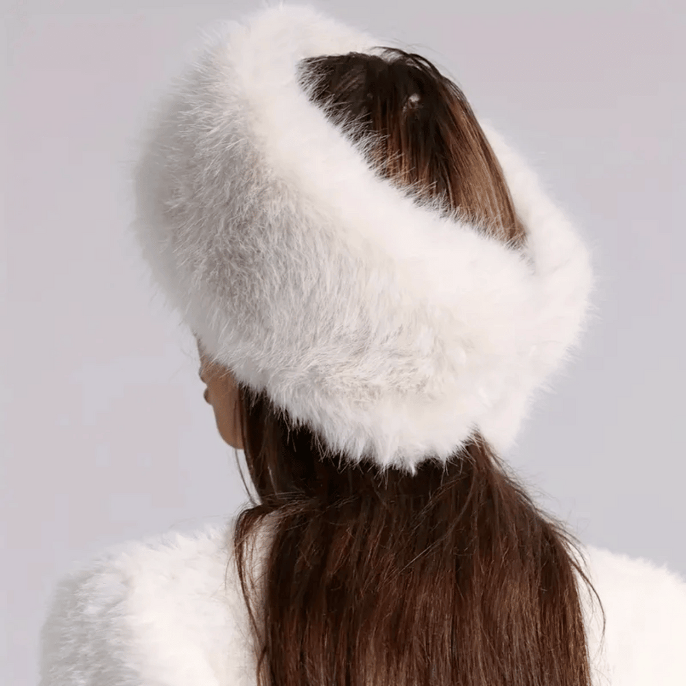 Bandeau Fourrure Blanc pour Femme | Frossia