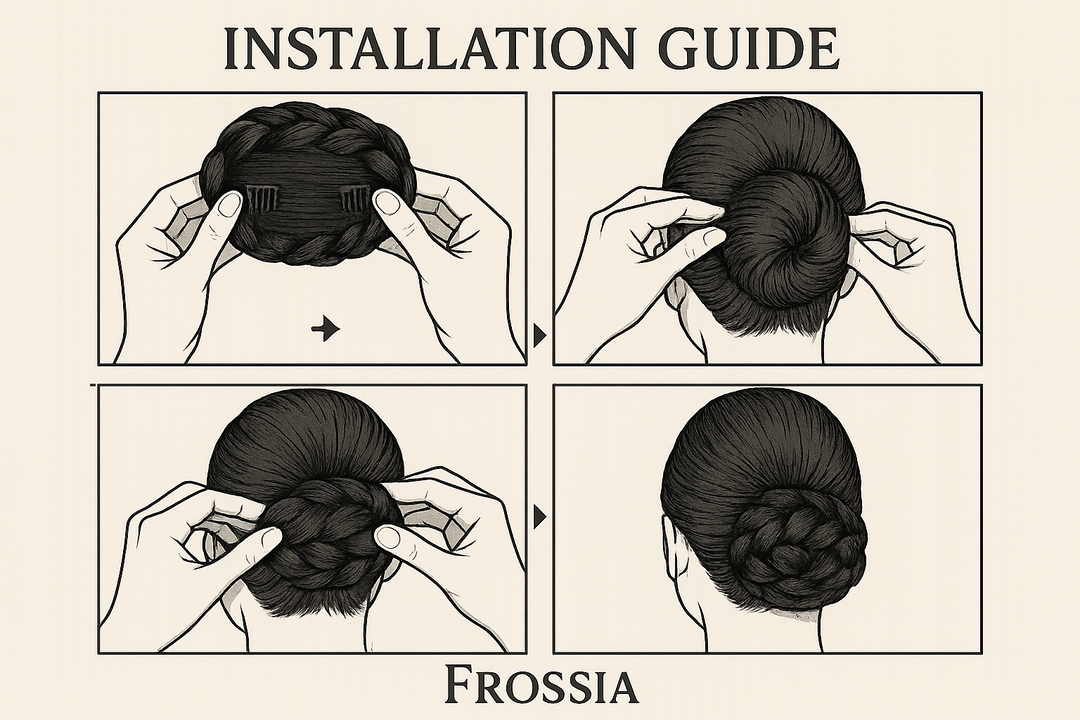 Chignon Postiche Tresse Noir - Guide Installation