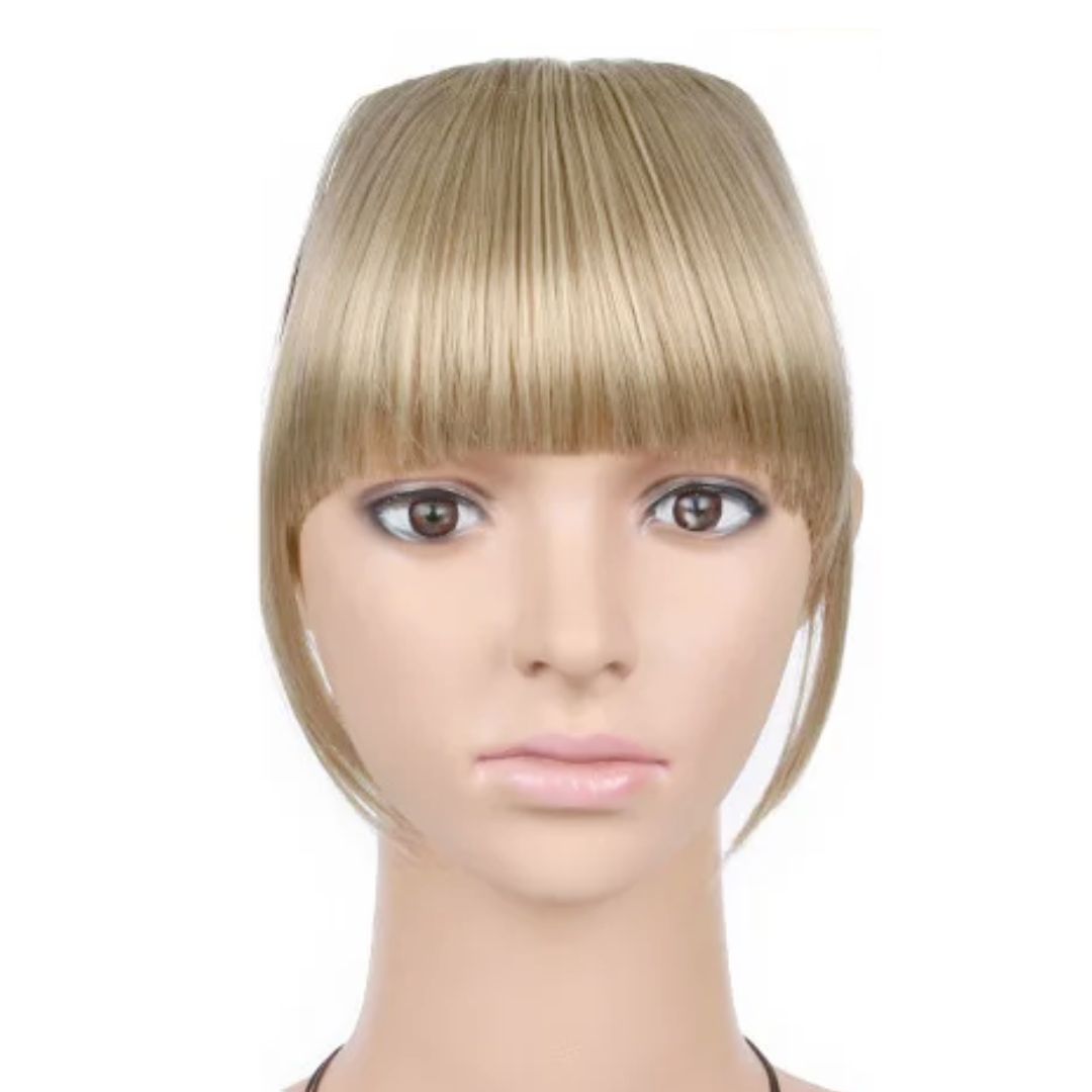 Fausse Frange Blonde Naturelle | Frange à Clip | Frossia
