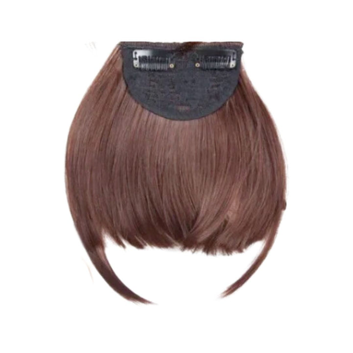 Fausse Frange Châtain Acajou a Clips | Frossia