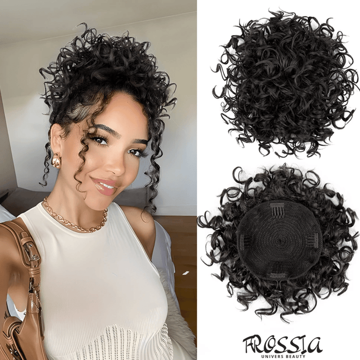 Faux Chignon Bouclé Brun | Frossia