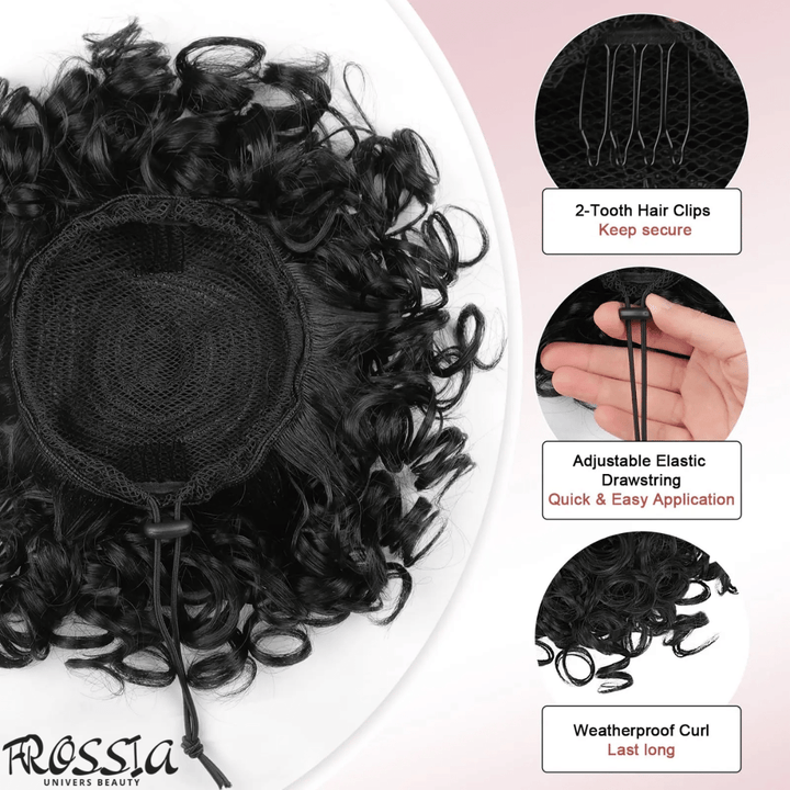 Fixation Faux Chignon Bouclé | Frossia