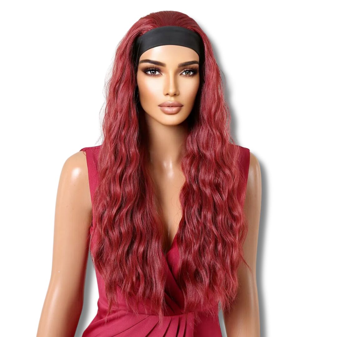 Perruque Rouge avec Bandeau | Frossia