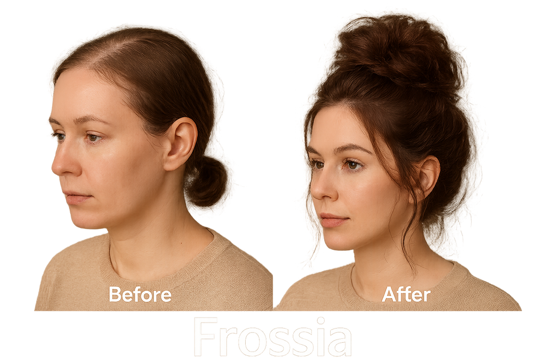 Postiche Cheveux Acajou - Transformation