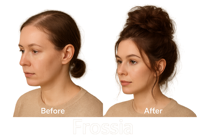 Postiche Cheveux Acajou - Transformation