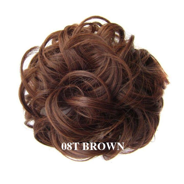 Faux Chignon Elastique Châtain | Postiche chignon | Frossia