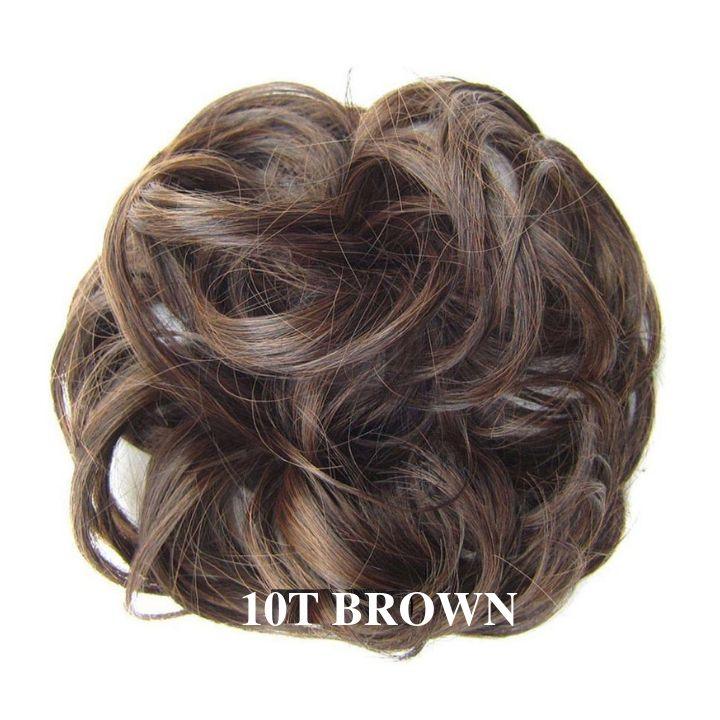 Chouchou en Faux Cheveux Châtain | Frossia