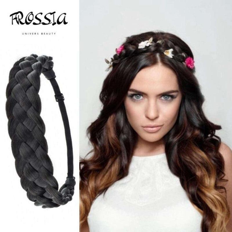 Bandeau Tressé Noir +bandeau tressé pour cheveux