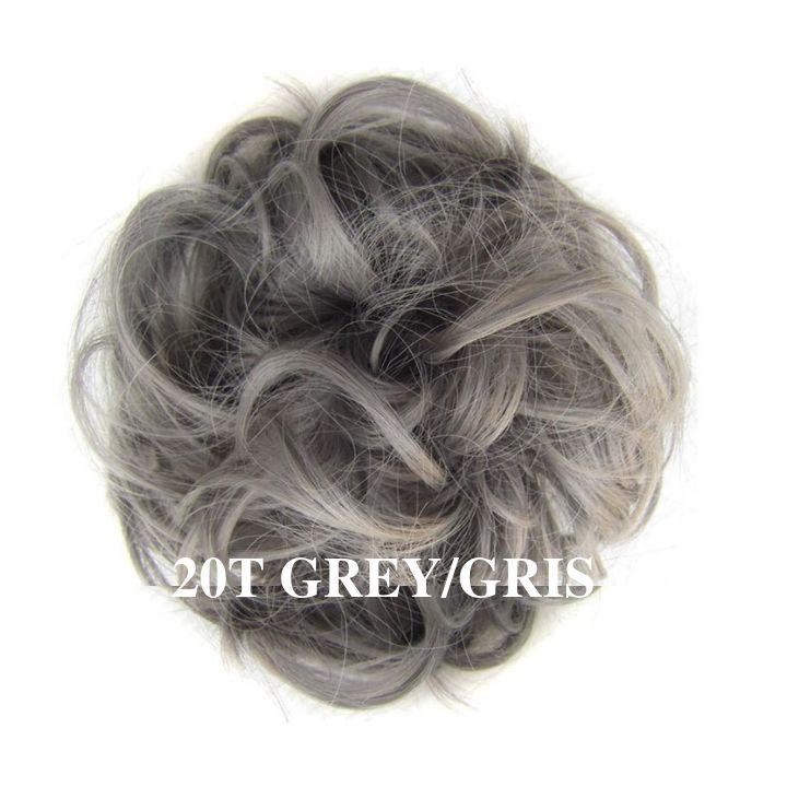 Postiche Chignon cheveux gris- Frossia