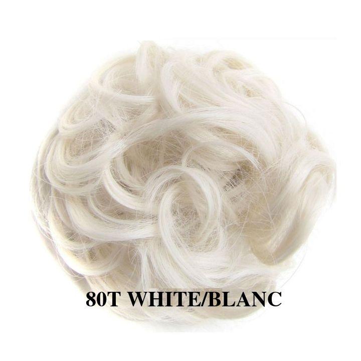 Postiche Chignon Cheveux Blancs | Meilleur Faux Chignon | Frossia