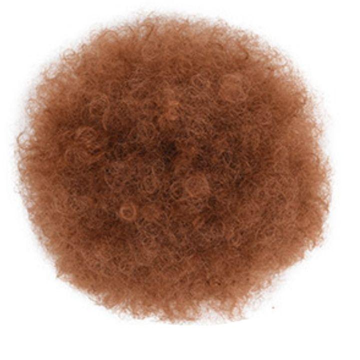 Faux Chignon Afro Roux