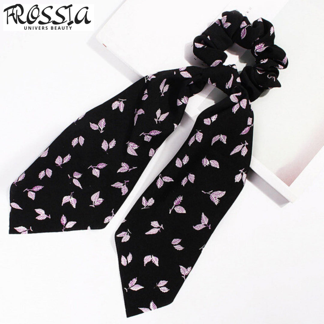 Chouchou Foulard Noir | Foulard Noir chouchou | Frossia