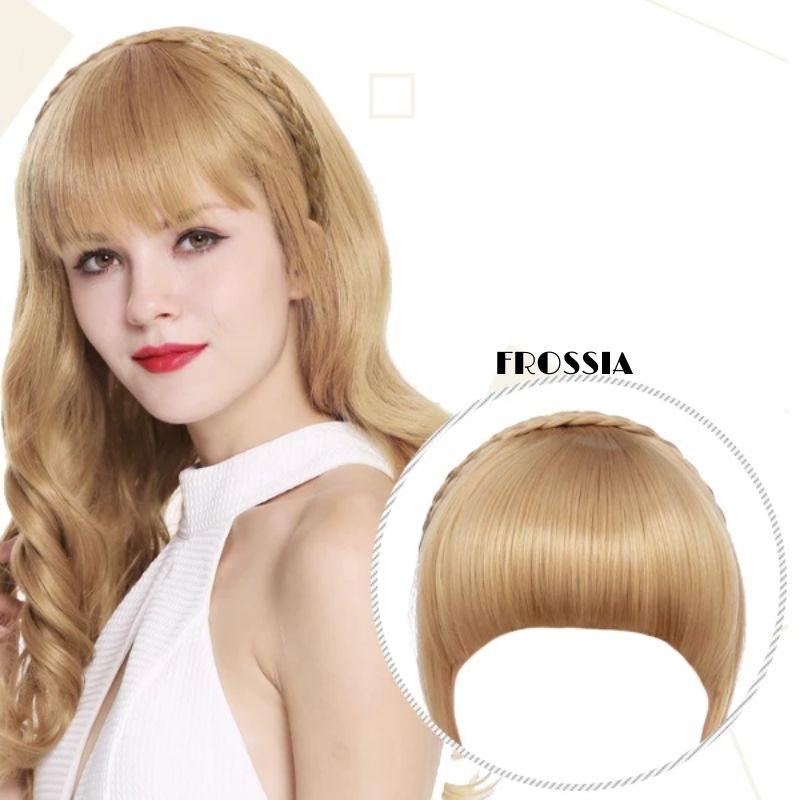 Fausse Frange Blonde Dorée avec Serre-Tête