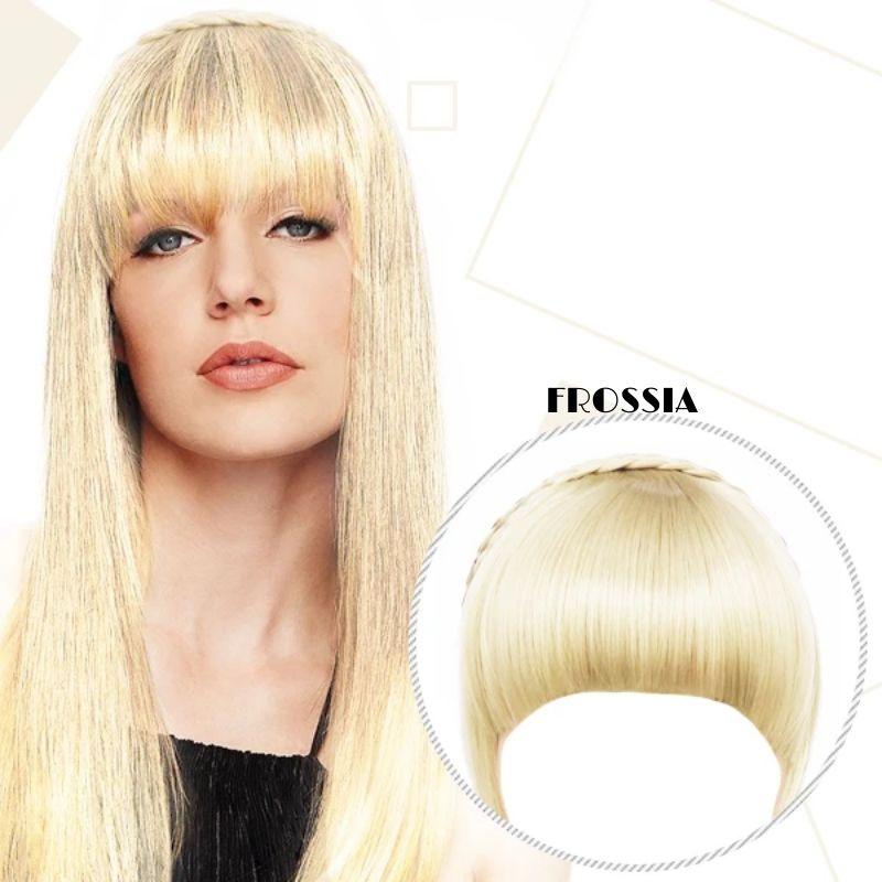 Fausse frange blonde | fausse frange serre tête | Frossia