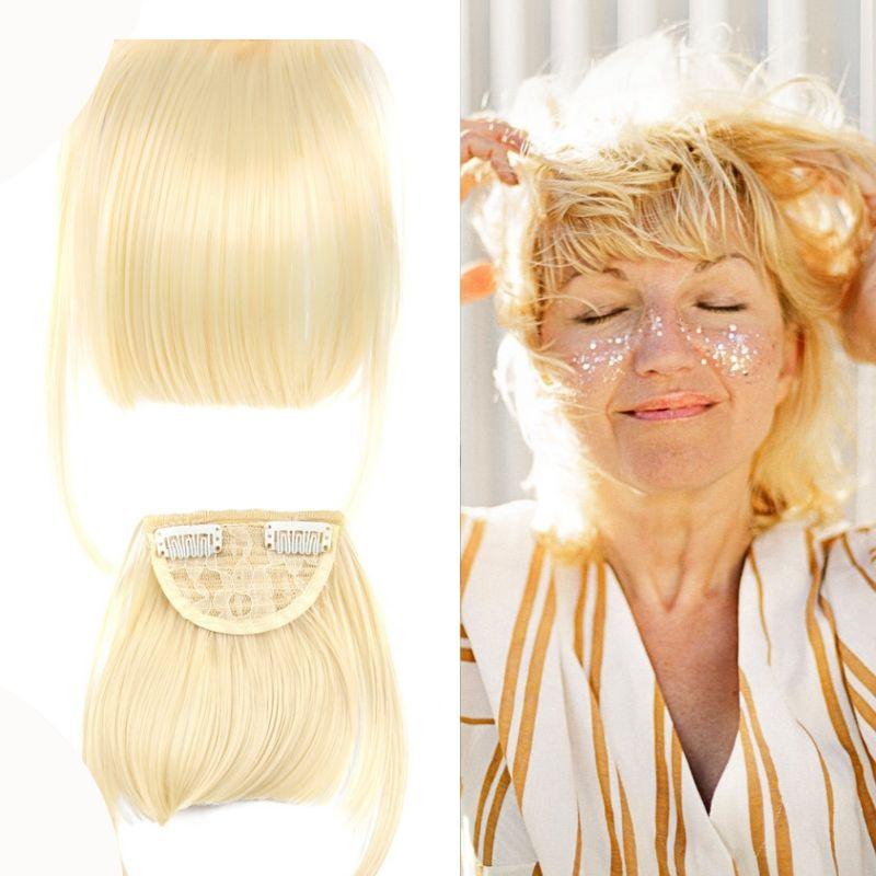 Fausse Frange Blonde à Clip | Frossia