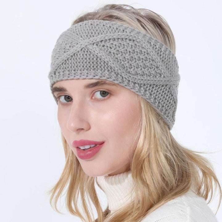 Bandeau cheveux gris en laine | Frossia