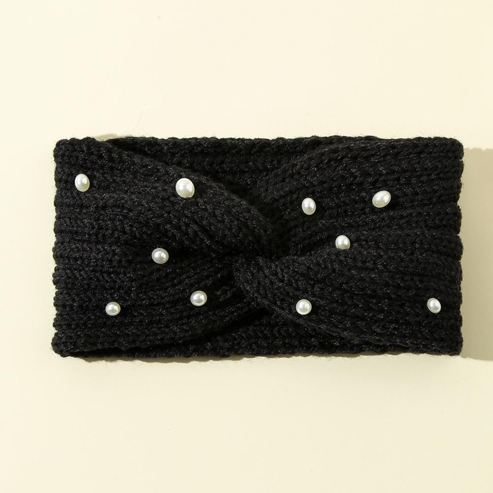 Bandeau Cheveux Noir avec Perles
