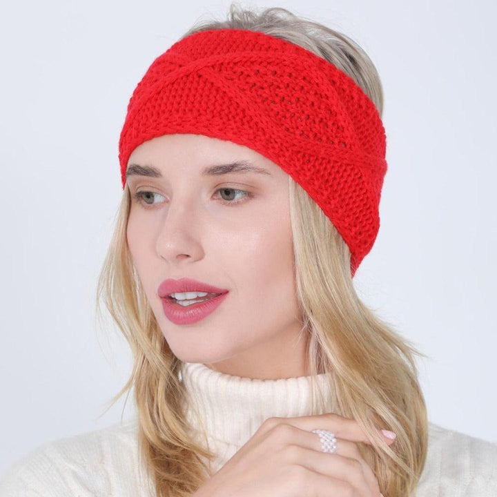 Bandeau rouge cheveux en laine | Frossia