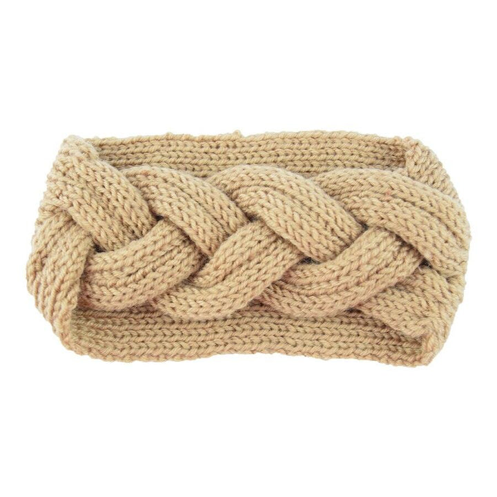 Bandeau cheveux pour femme couleur jaune | Bandeau Cheveux en Laine Tressé
