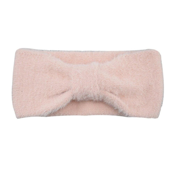 bandeau hiver cheveux couleur rose