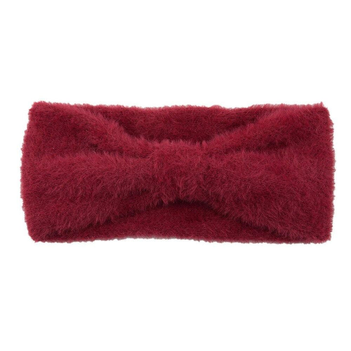 Bandeau cheveux hiver couleur bordeaux
