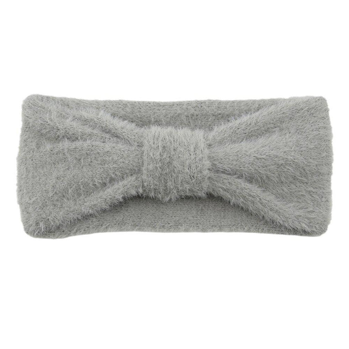 Bandeau cheveux hiver couleur gris