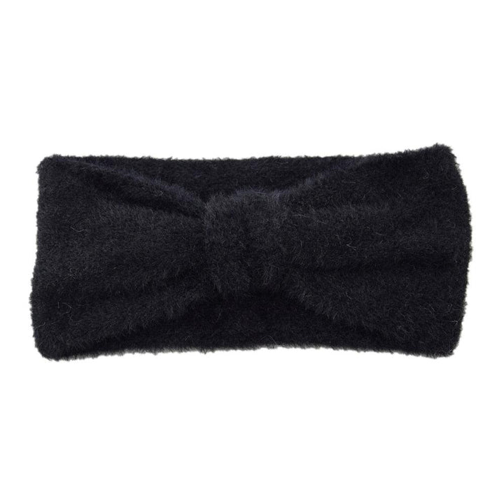 Bandeau cheveux en laine pour femme couleur noir