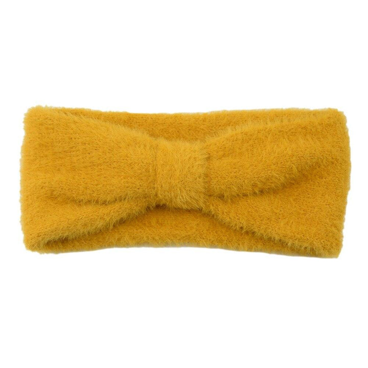 Bandeau cheveux hiver couleur jaune