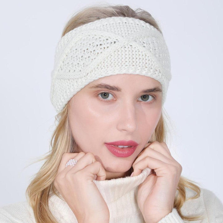 Bandeau cheveux laine blanc | Frossia