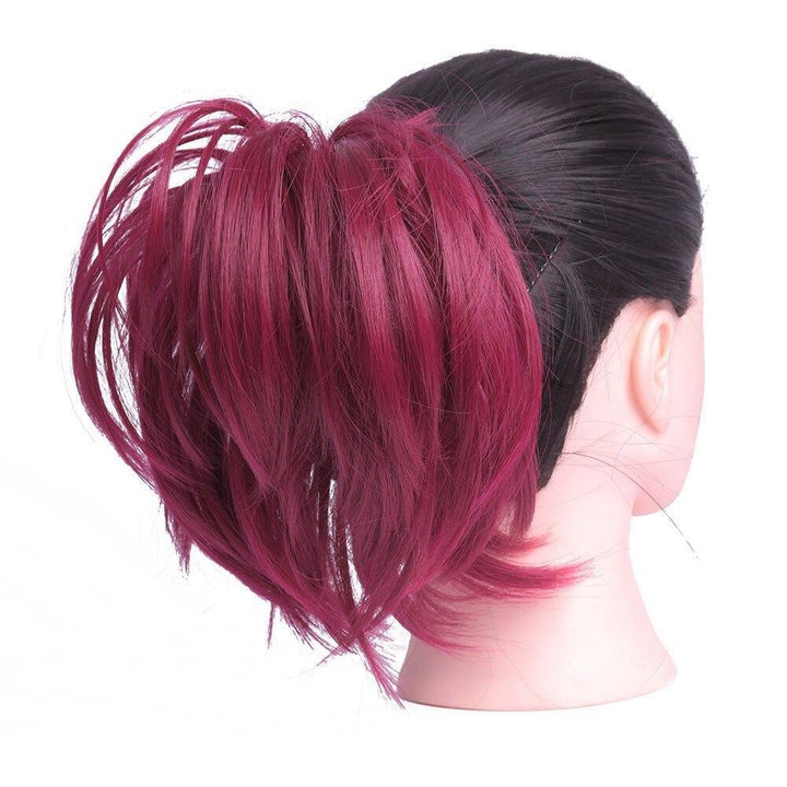 Chouchou chignon effet décoiffé Rouge | Frossia