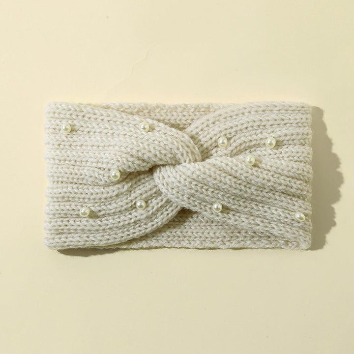 Bandeau Cheveux blanc avec Perles