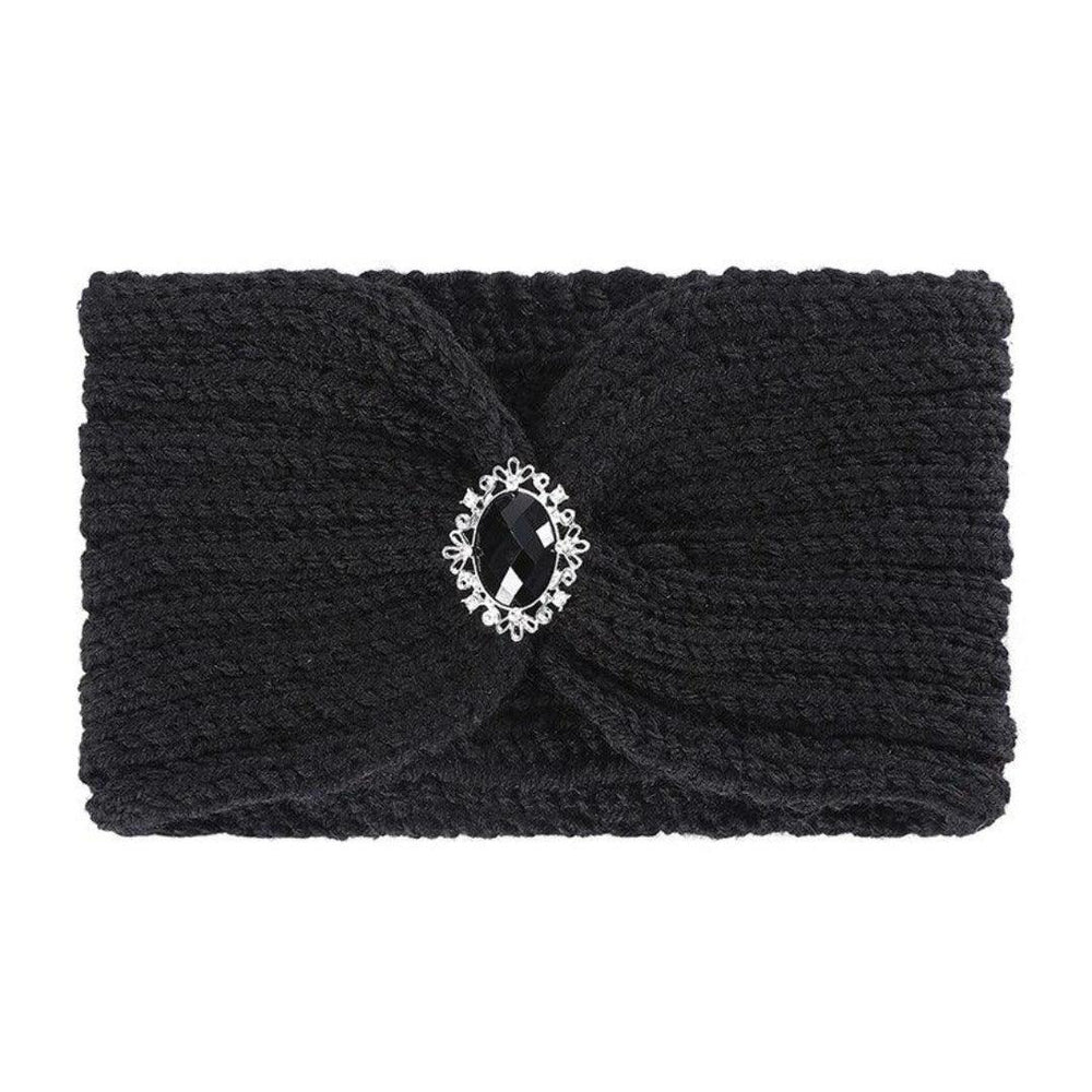 bandeau cheveux laine zara noir