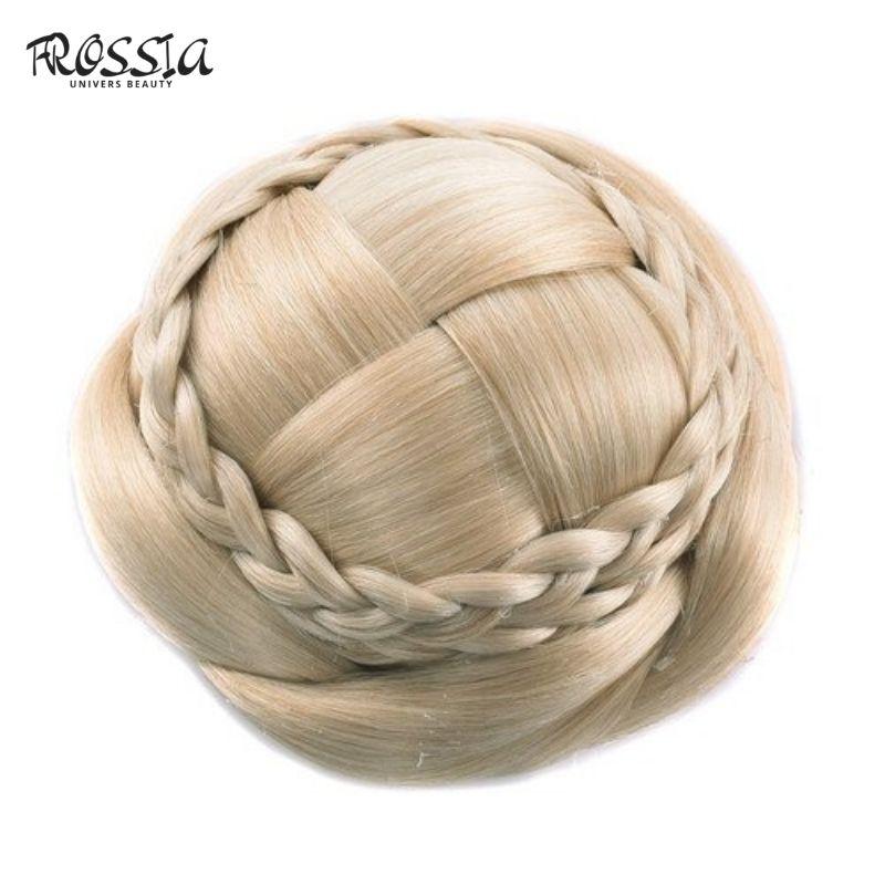 Postiche Chignon Natte Blond | Perruque Chignon Blond | Frossia