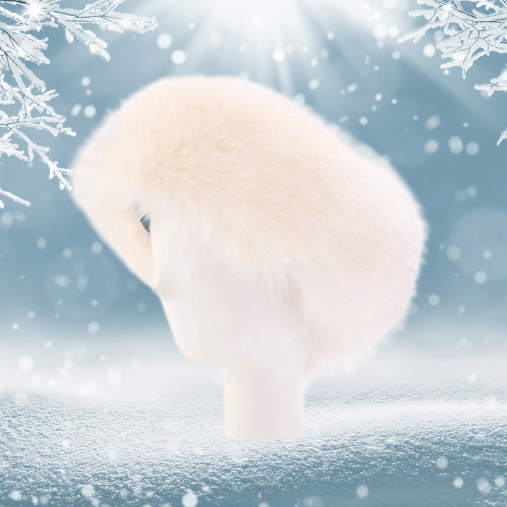 Bandeau Fausse Fourrure Blanche | Frossia