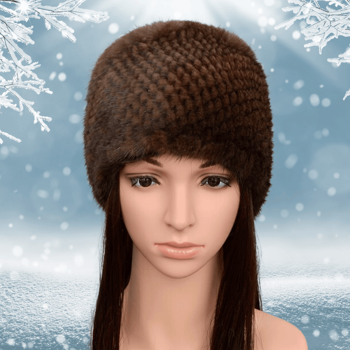 Bandeau d'hiver pour femme en fourrure de vison naturelle | Frossia