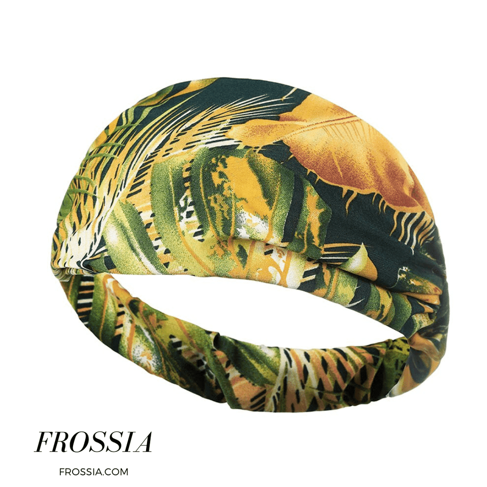 Bandeau cheveux femme pour ete vert fleuri