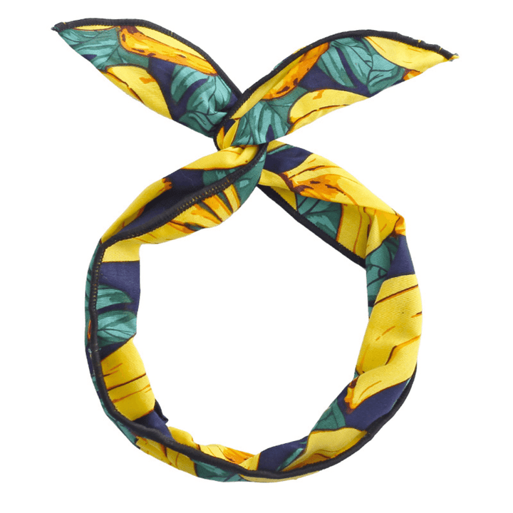 Bandeau avec Fil de Fer à motif Fleur jaune pour Cheveux | Frossia