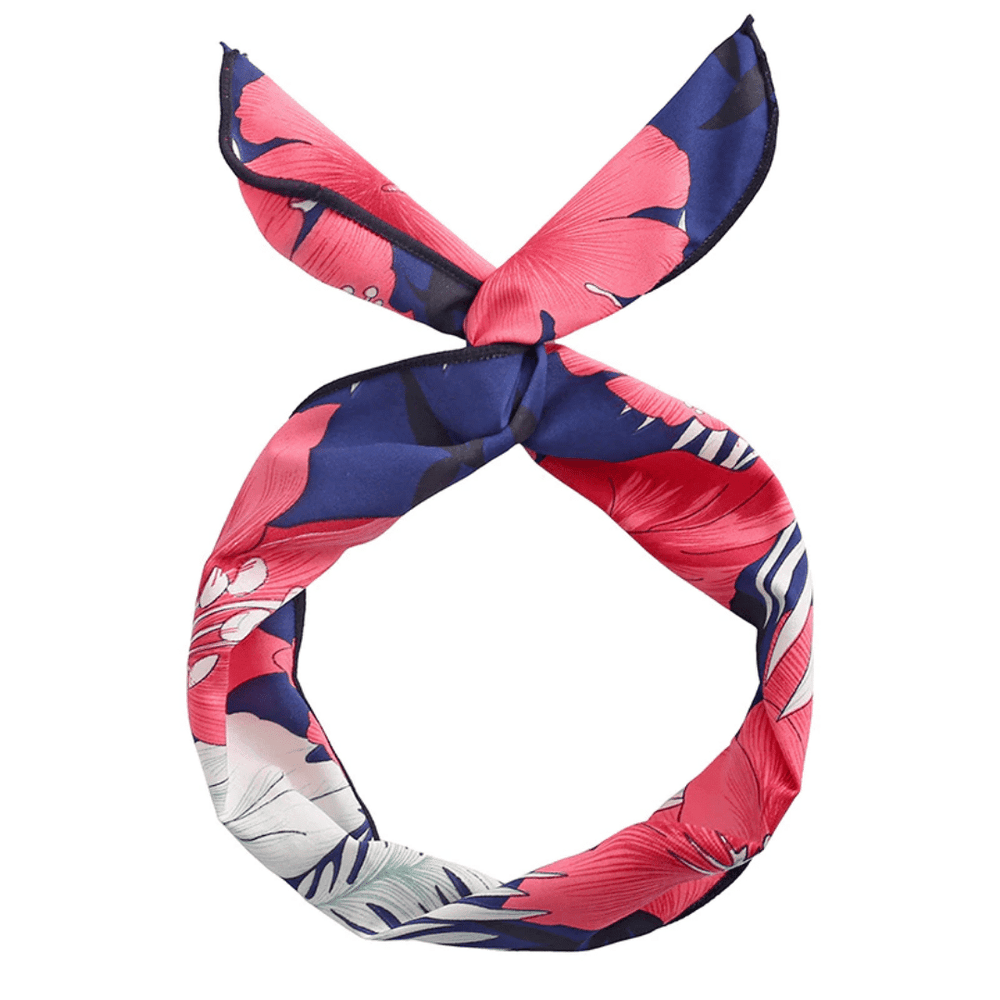 Bandeau Fil de Fer à motif Fleur rose pour Cheveux | Frossia