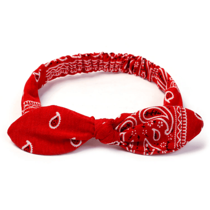 Bandeau Cheveux Nœud Rouge