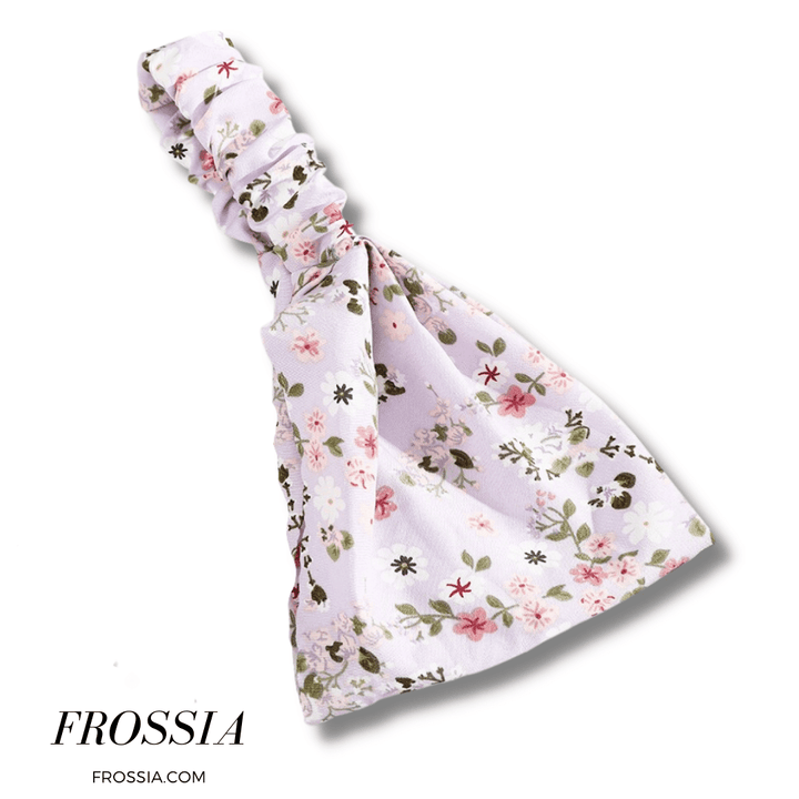 Bandeau Cheveux rose Fleuri avec élastique | Frossia