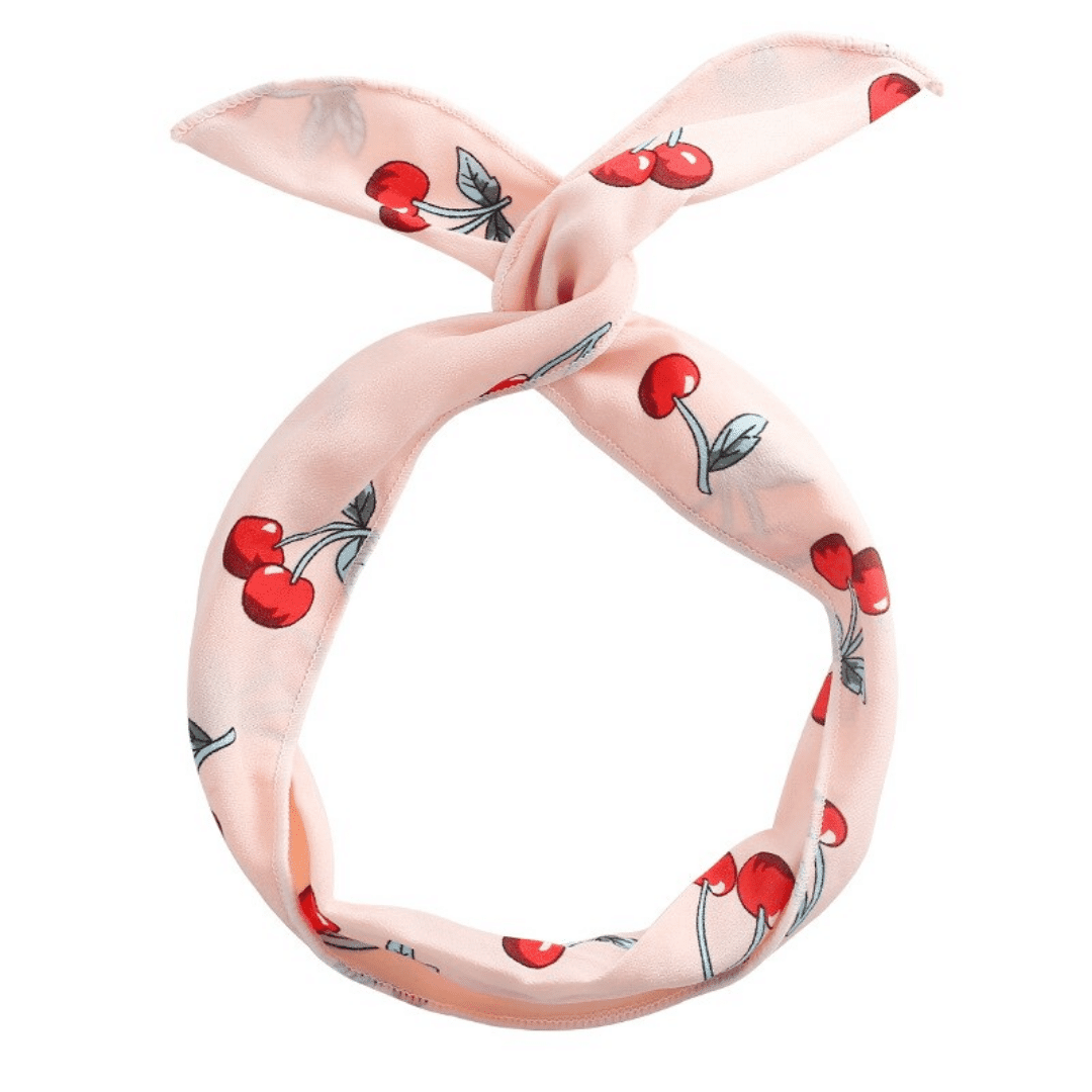 Bandeau pour Cheveux Rose avec Fil de Fer