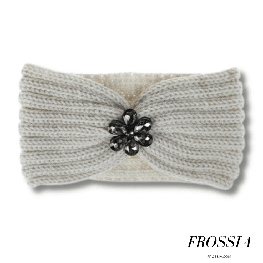 Bandeau beige avec bijoux pour cheveux | Frossia