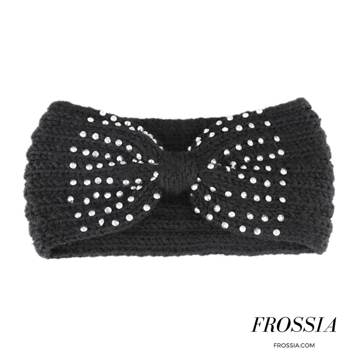 Bandeau cheveux noir femme avec noeud | Frossia