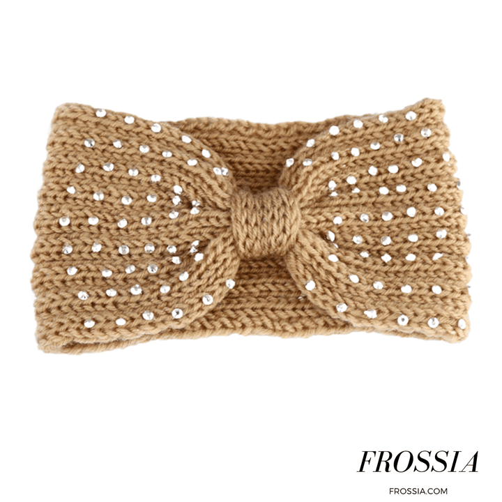 Bandeau cheveux avec noeud devant avec strass | Frossia