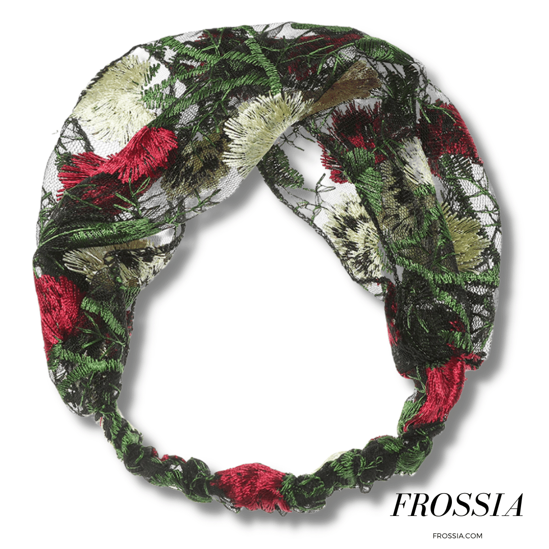 Bandeau Cheveux Bohème Dentelle et Fleurs | Frossia