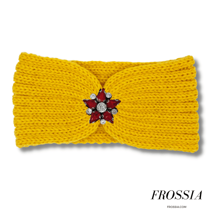 Bandeau Cheveux Jaune en Laine pour Femme | Frossia