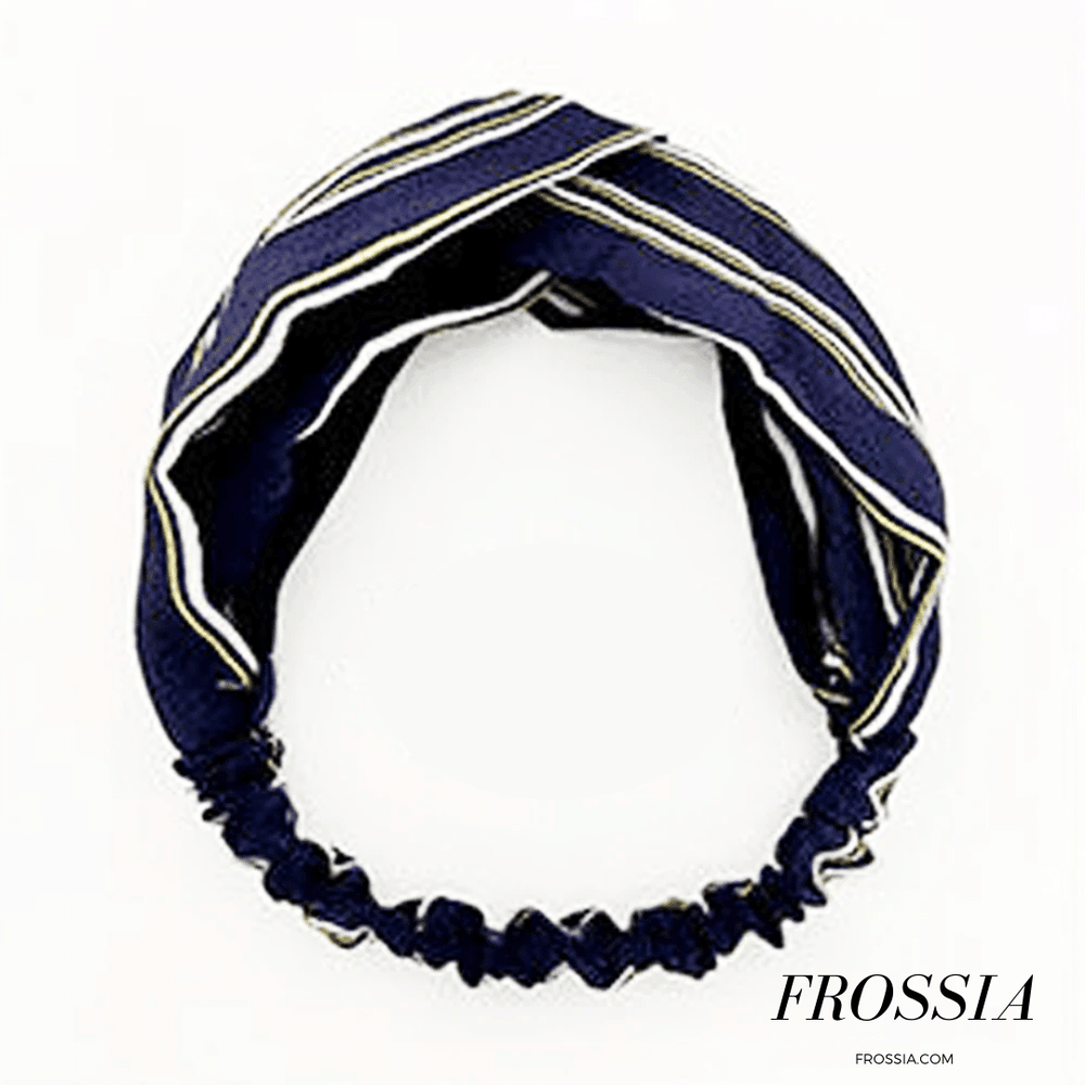 Bandeau Cheveux Rayé bleu | Frossia