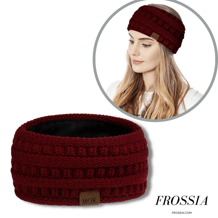 Bandeau Cheveux Ski Bordeaux | Bandeau Ski rouge