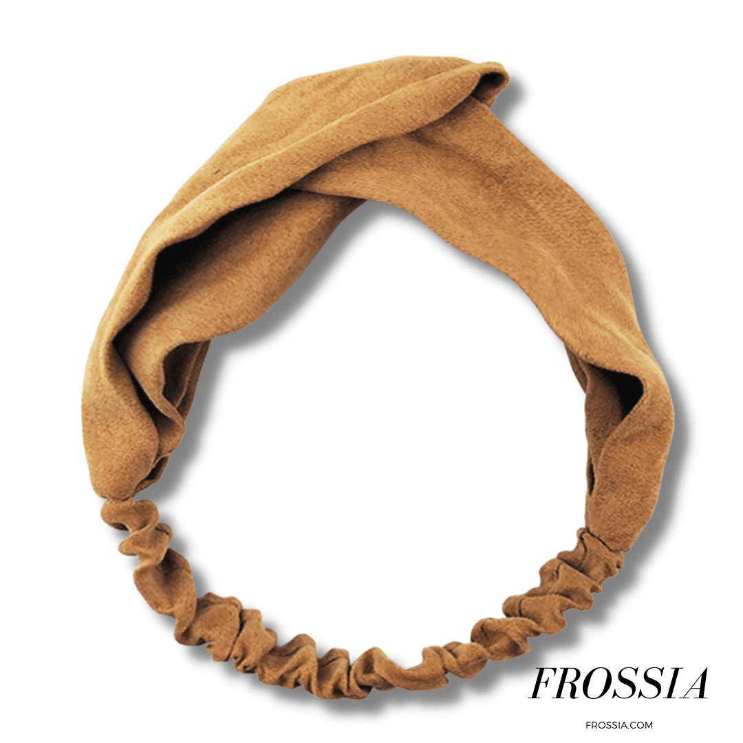 Bandeau cheveux femme uni marron | Frossia