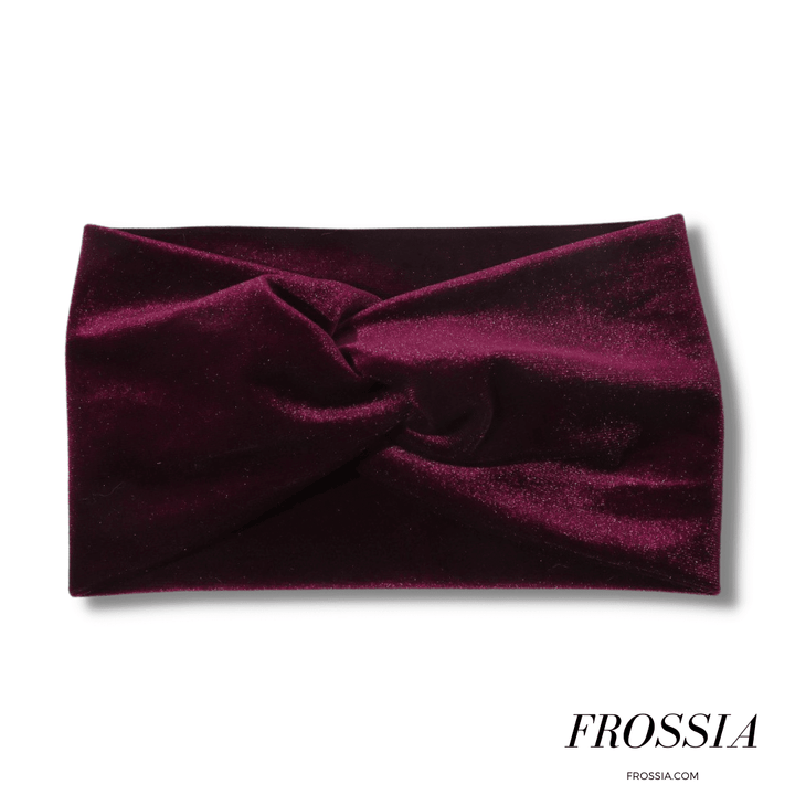 Bandeau cheveux velours bordeaux | Frossia